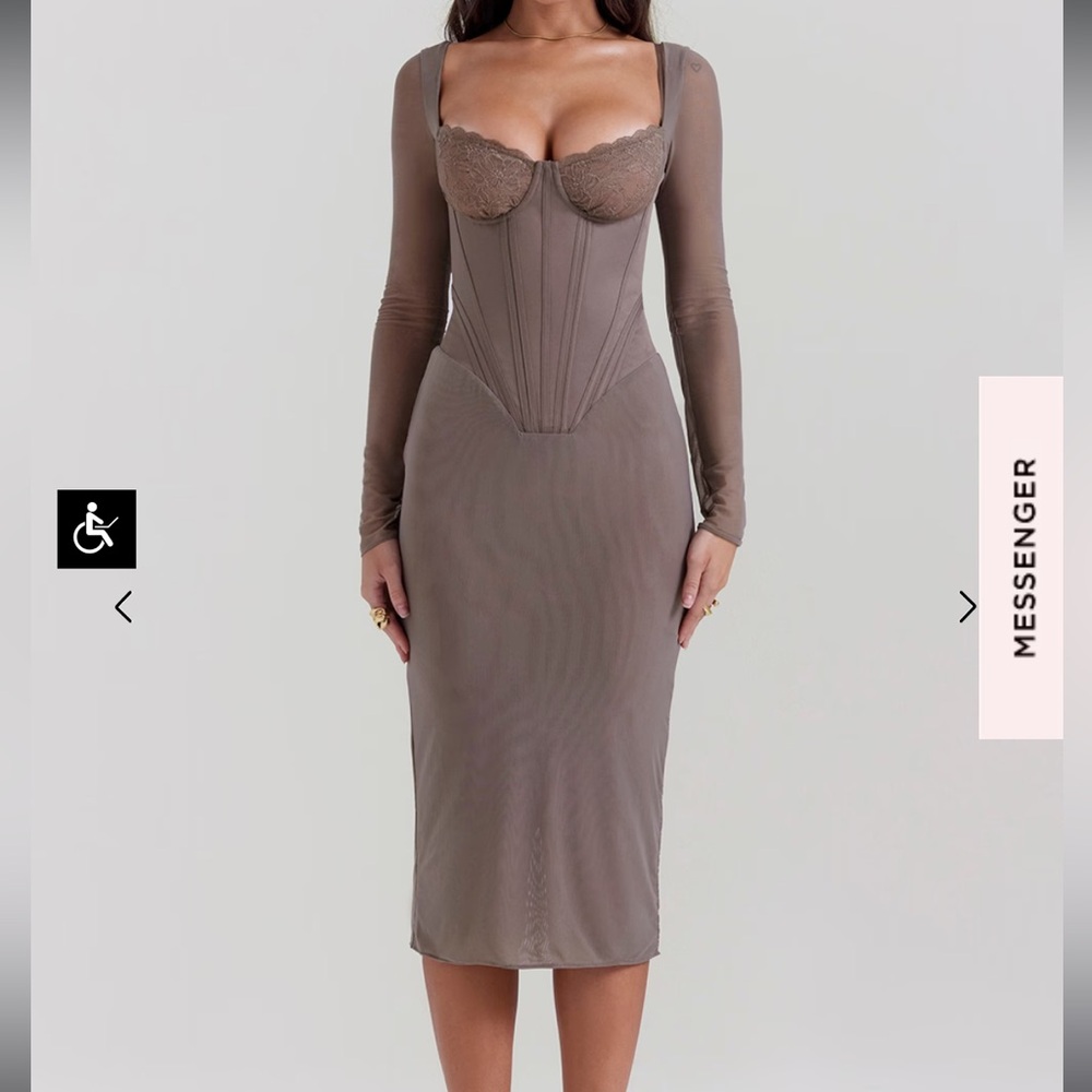 NWT House of CB Safran Dress - Size Small (Plus Cup)